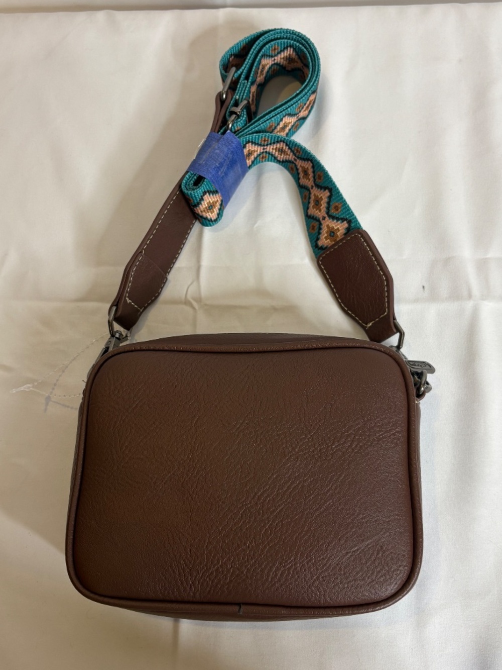 Wrangler Western Aztec Women's Crossbody Bag Western Print Canvas Front & Strap - Picture 3 of 9